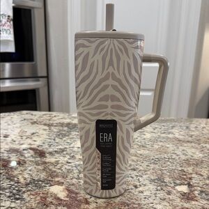 Brumate 40oz. ERA Zebra Print Travel Tumbler - Taupe & White